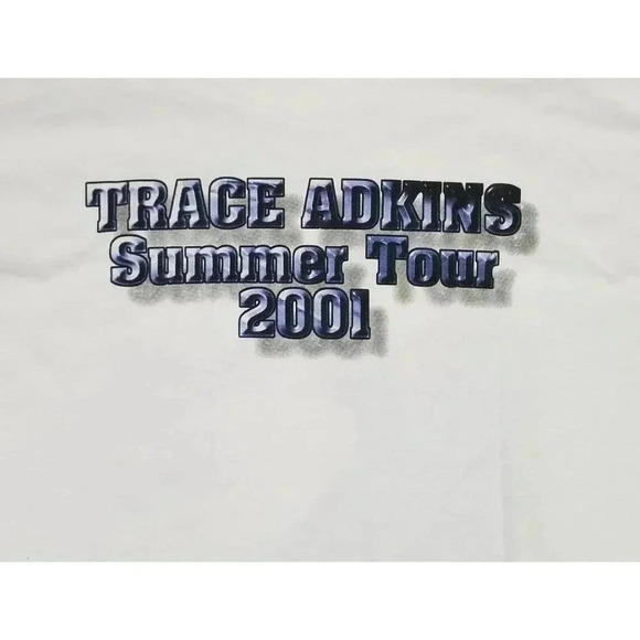 Vintage TRACE ADKINS Signed Summer Concert Tour 2001 Double Side T-Shirt Adult M - Picture 9 of 9